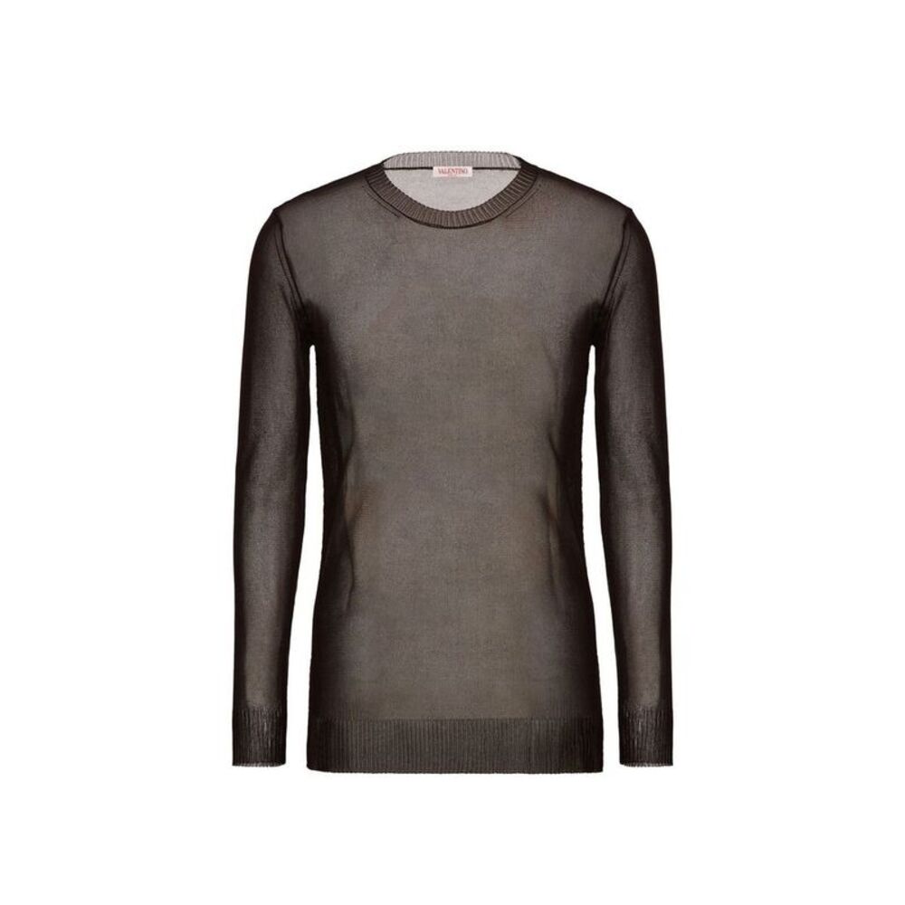 Valentino Brown Silk Men's Sweatshirt